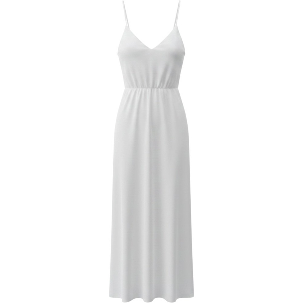 Susana Monaco Sugar White V-Neck Empire‎ Waist Maxi Dress XS NWT